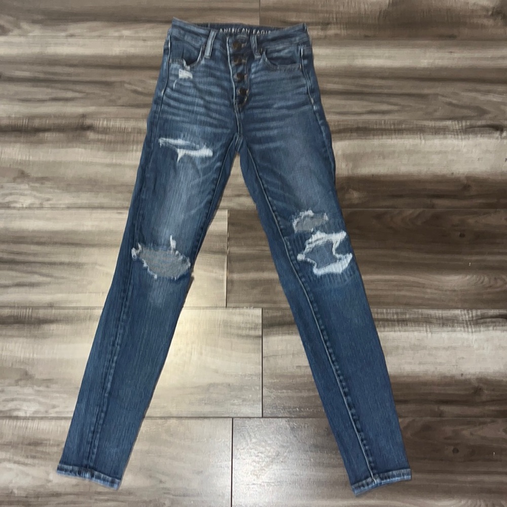 Button up American Eagle jeans.